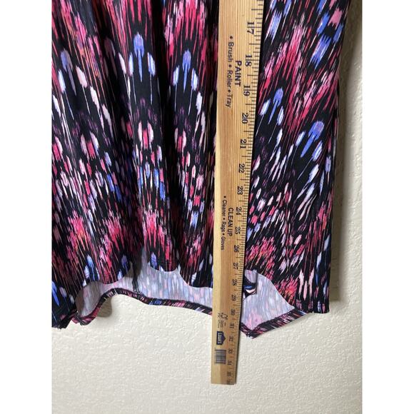 New Directions Top Womens XL Geometric Asymmetrical Layering Blouse Career - Picture 6 of 8